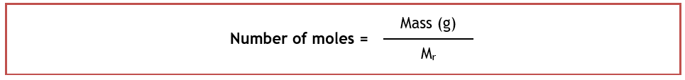 Moles equation GCSE chemistry