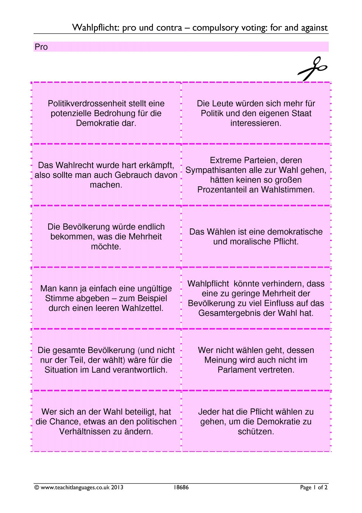 Wahlpflicht: