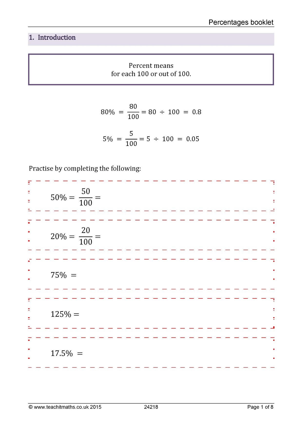 Percentages