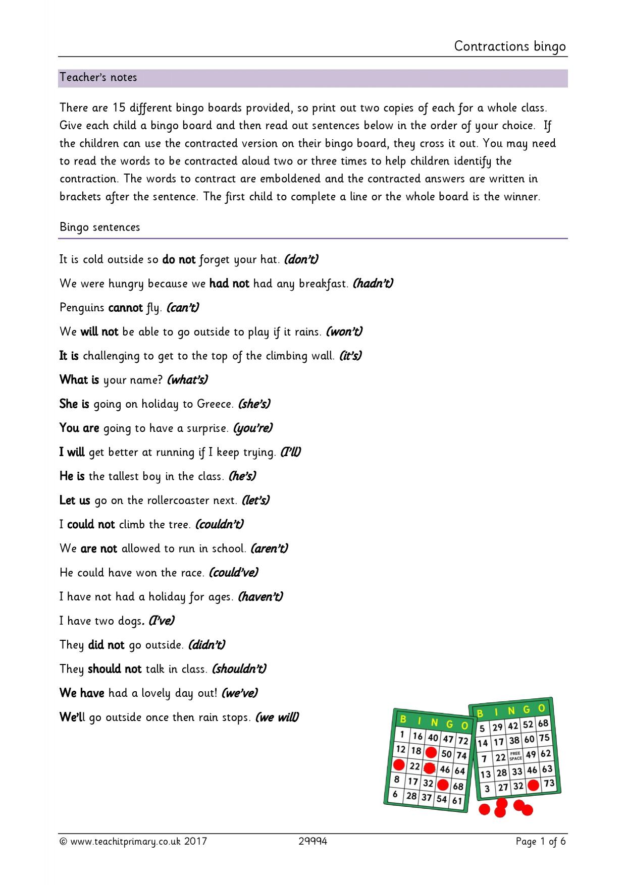 Contractions