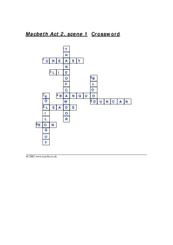 Act 2 Scene 1 - Crossword (teacher copy) Act 2 Scene 1 - Crossword (teacher copy)