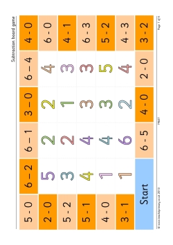 Subtraction board game