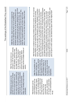 The workings of the Elizabethan Privy Council