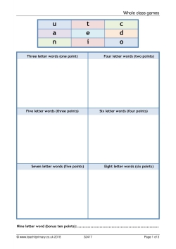 Whole class games